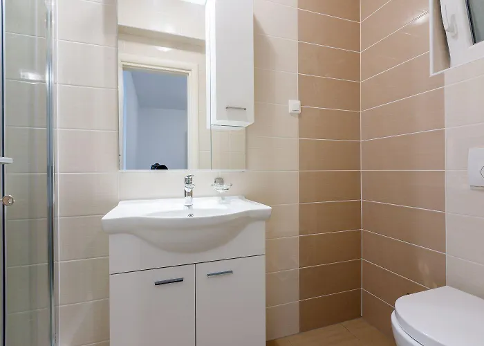 Modernes Nur 100 Meter Zum Mit Grillplatz, Meerblick, Klima Apartament